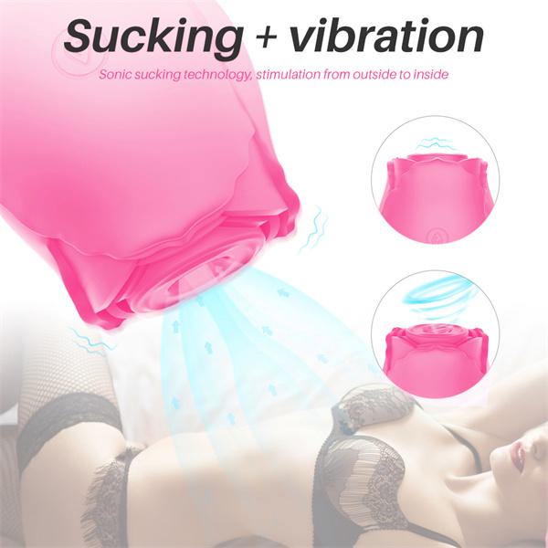 Glow in dark rose vibrator