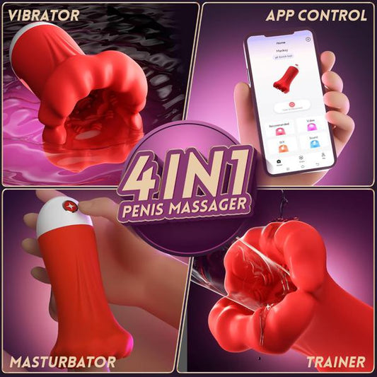 4IN1 Penis Vibrator Pocket Pussy Pump