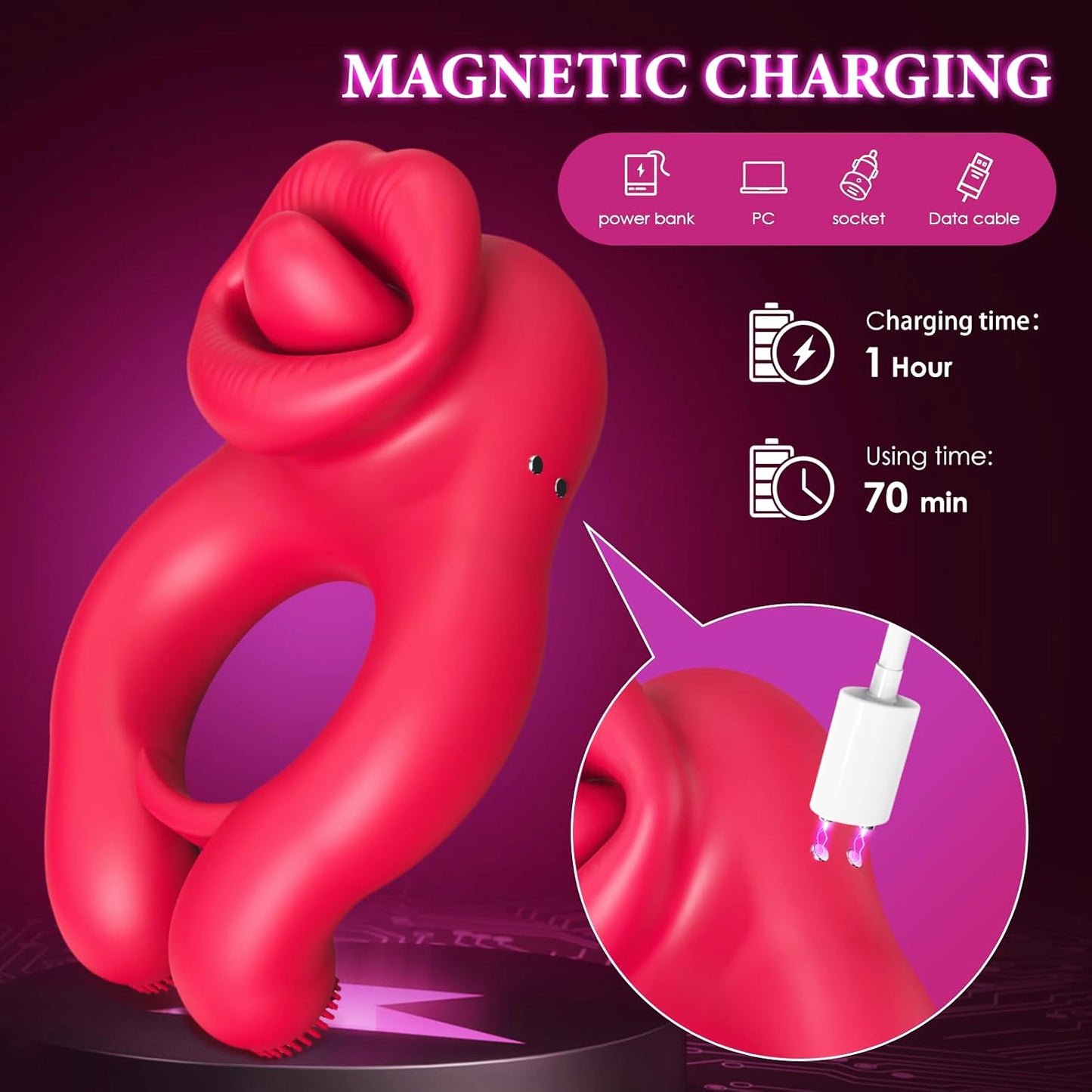 Tongue Vibrators Clitoral Stimulator with 10 Vibration