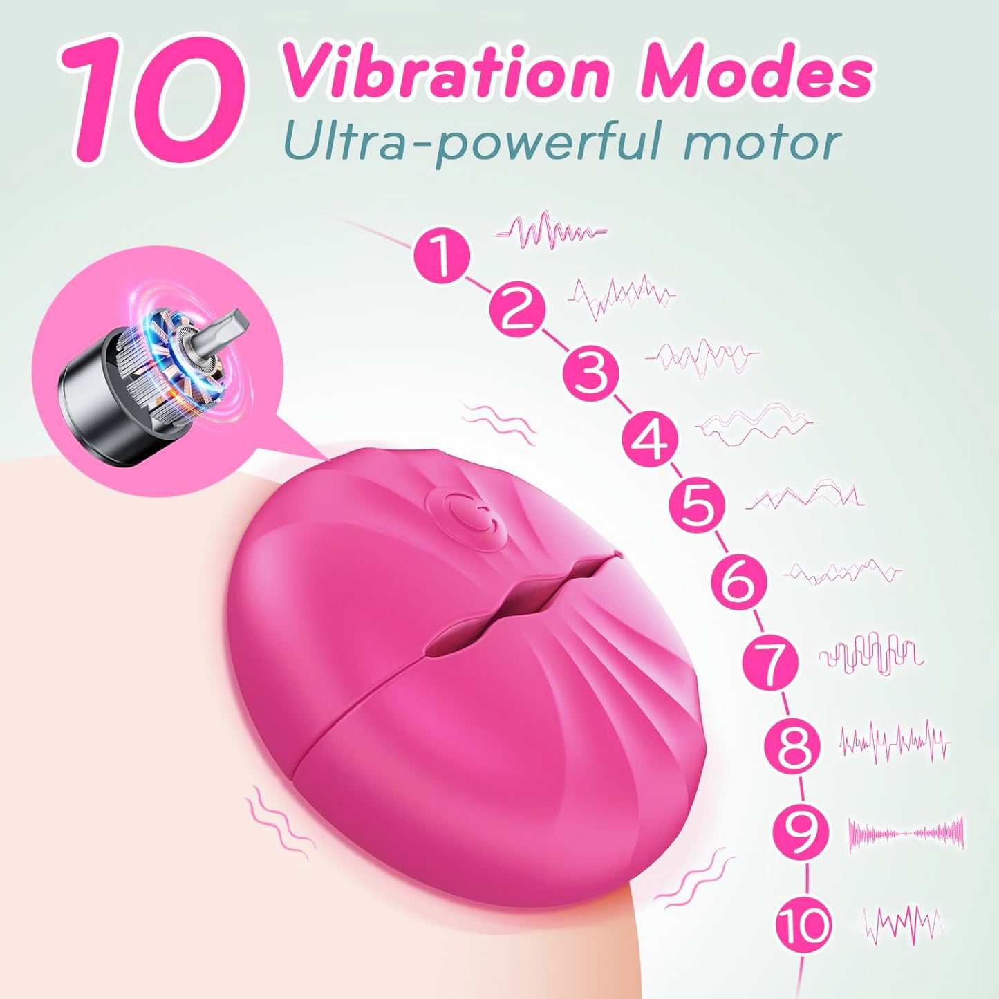 Nipple Clamps Sex Pleasure Women with 10 Vibration Modes