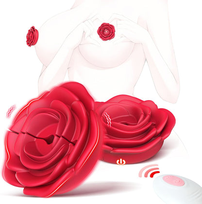 Rose Vibrating Nipple Clamps Sex Toys Pleasure Women