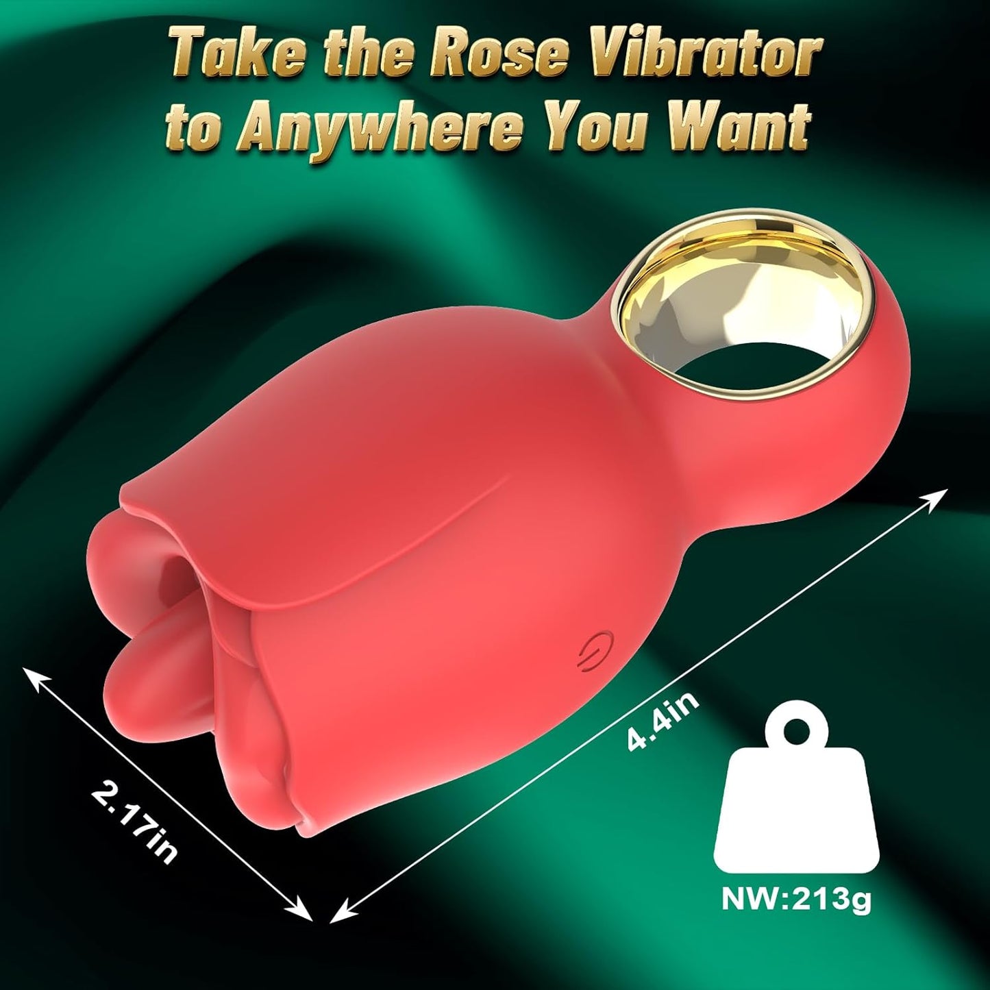 Rose Sex Toy with 360° Rotated Licking Tongue Mouth