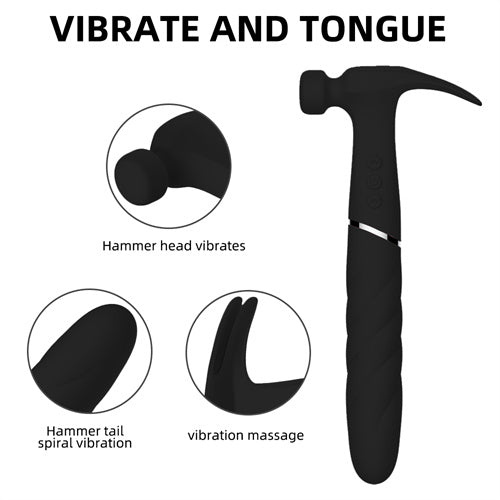 Rounded Hammer Vibrator Black