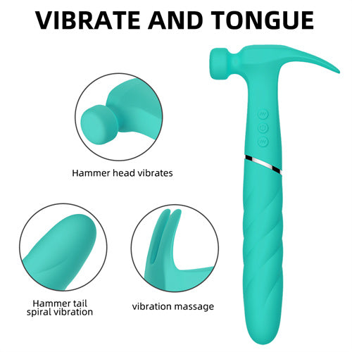 Rounded Hammer Vibrator Green