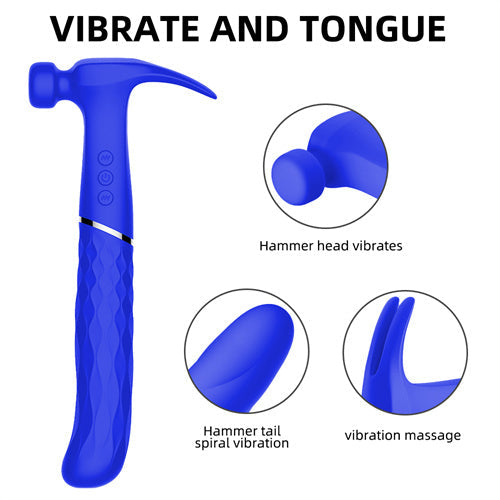 Curved Hammer Vibrator Blue