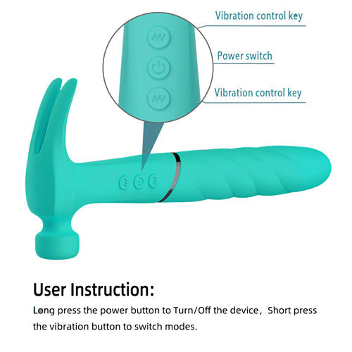 Rounded Hammer Vibrator Green