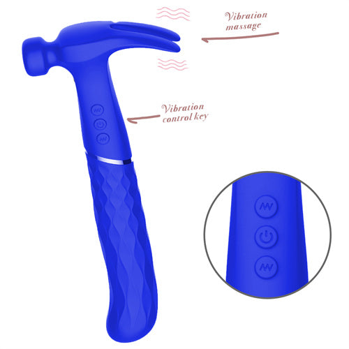 Curved Hammer Vibrator Blue