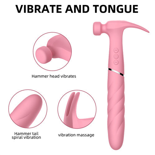 Rounded Hammer Vibrator Pink