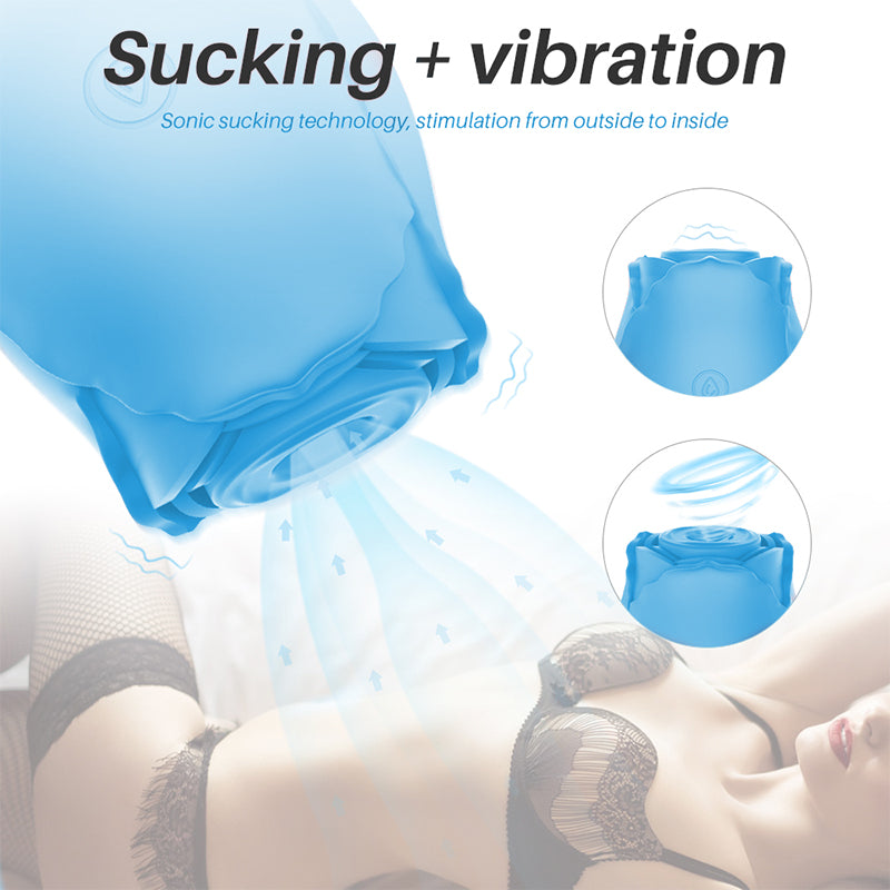 Regular Rose Vibrator Light Blue