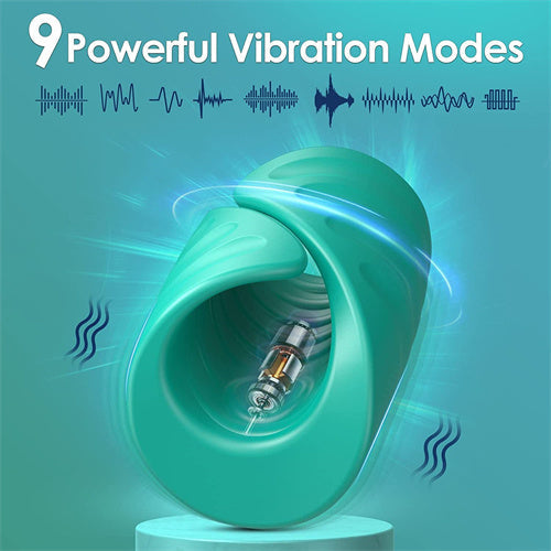 Male Masturbator Penis Training Vibrator with APP Control Green