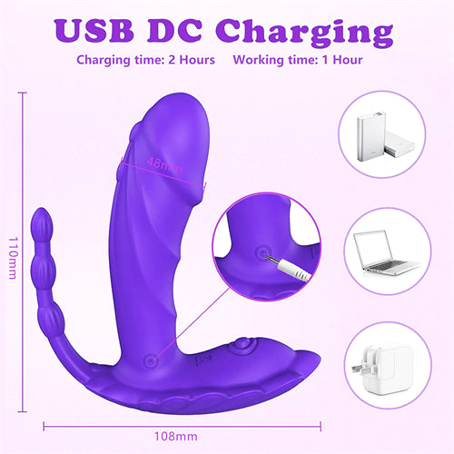 Butterfly Wearable Panty Vibrator Purple