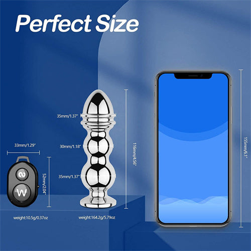 Remote Control Stainless Steel Anal Vibrator Demi