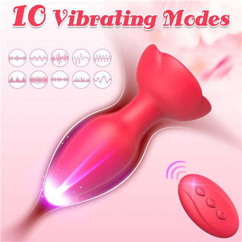 Rose Vibrating Anal Plug