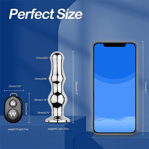 Remote Control Stainless Steel Anal Vibrator Clare