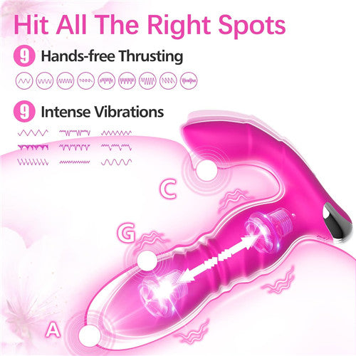 App＆Remote Control Thrusting Vibrator Thrusting Nancee Hot Pink