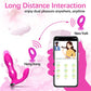 App＆Remote Control Thrusting Vibrator Thrusting Nancee Hot Pink