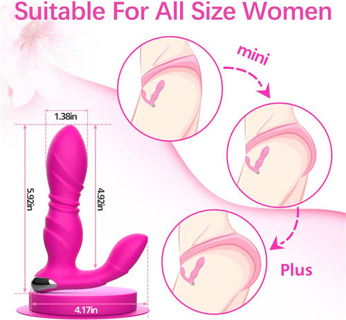 App＆Remote Control Thrusting Vibrator Thrusting Nancee Hot Pink