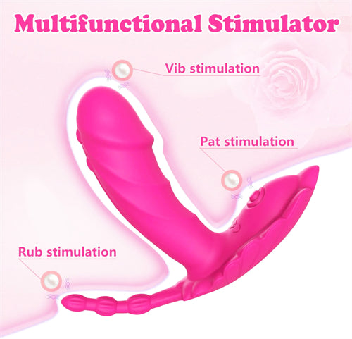 Butterfly Wearable Panty Vibrator Hot Pink