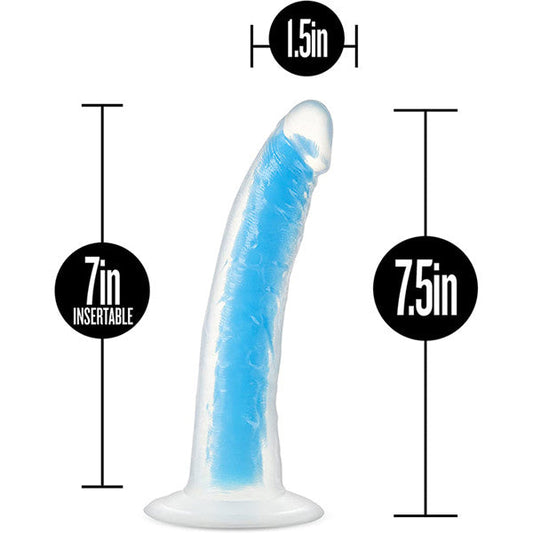 7.5 INCH Glow In Dark Dildo Blue