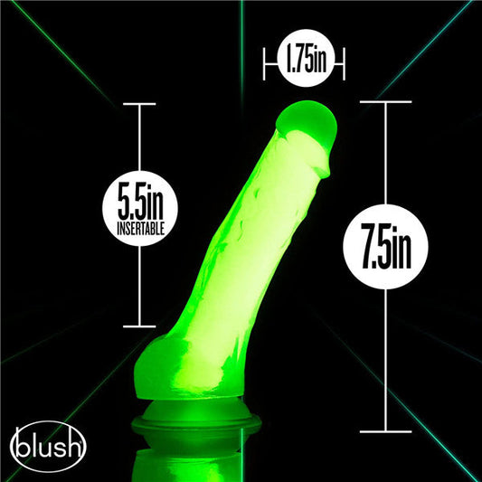 7.5 INCH Glow In Dark Dildo Green