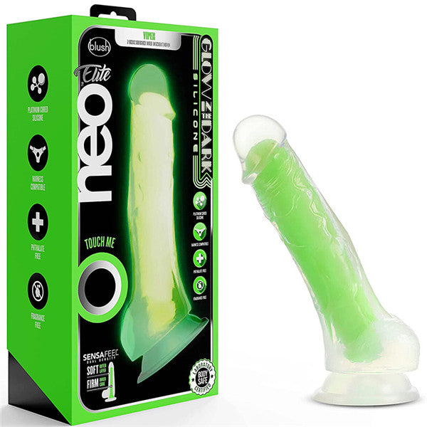 7.5 INCH Glow In Dark Dildo Green