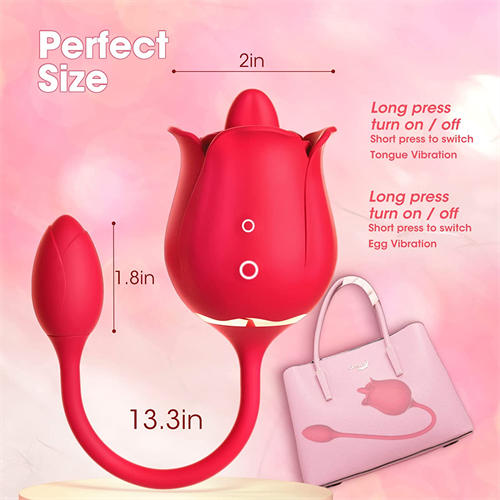 Rose Licking Vibrator Red