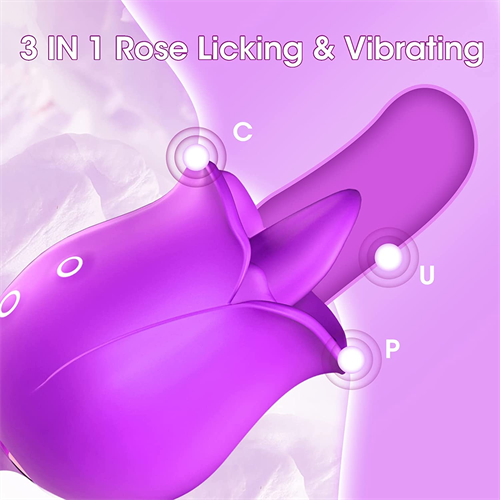 Rose Licking Vibrator Red